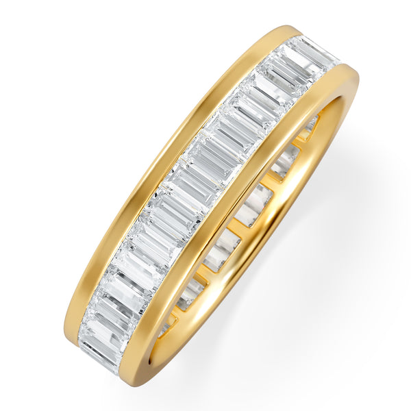 Mens 2ct G/Vs Diamond 18K Gold Full Band Ring